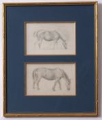 George Thomas Rope (1845-1929)^ Horse studies^ two pencil drawings^ 10 x 18cm and 17 x 22cm (2)