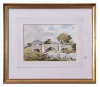 James Fletcher-Watson^ RI^ RBA (20th century)^ |Yorkshire bridge|^ watercolour^ signed lower left^