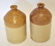 Group of three stoneware flagons^ two for Norwich Breweries^ namely Morgans Brewery and Youngs