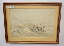 Arthur Gerald Ackermann^ RI (1876-1960)^ Dartmoor^ pair of pencil and watercolours^ both inscribed