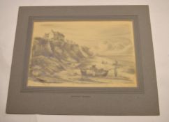 Robert Blake (1795-1886)^ |Cromer from the jetty^ 1831|^ pencil drawing^ monogrammed and inscribed