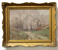 Kenneth W Luck (1874-1936)^ Country lane^ oil on canvas^ signed lower left^ 37 x 47cm