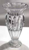 Large glass baluster shaped vase^ 40cm high