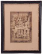 Holmes Edwin Cornelius Winter (1851-1935)^ Old Houses... 1873^ pen^ ink and wash^ signed and