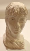 Plaster bust of a young girl