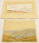 Arthur Gerald Ackermann^ RI^ (1876-1960)^ Landscape studies^ two watercolours^ 17 x 35cm and 25 x