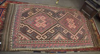 Kelim carpet^ typical geometric decoration^ 2.2 x 1.3m