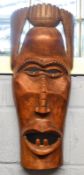 African tribal mask carving^ 60cm long