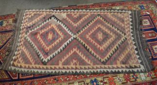 Kelim rug^ typical geometric design in multi-colours^ 1.65 x .96m