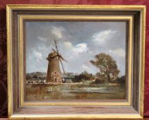 Arthur Edward Davies^ RBA^ RCA^ (1893-1988)^ |The Mill on the Bure - Upton|^ oil on board^ signed