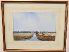 John Clifford (born 1934)^ Norfolk landscapes^ pair of watercolours^ both signed^ 24 x 35cm (2)