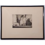 AR Louis Conrad Rosenberg (1890-1983) "Stockholm", black and white etching, signed in pencil to