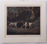 After T N Sartorious, engraved by W Ward, "Pointers", hand coloured mezzotint, published 1806 by