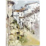 AR Bernard Dufour (1922-2016) Mediterranean village oil on canvas, signed lower right