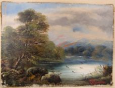 Charles H Thompson (1870-1946) River Landscapes pair of oils on board, both signed
