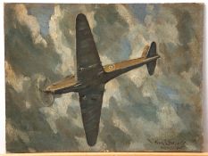 AR Frank E Beresford (1881-1967), "A Fairey Battle - Binbrook", oil on board, signed, dated 1940