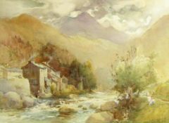 Harold Gresley (1892-1967) "Beddgelert, North Wales" watercolour, signed lower right