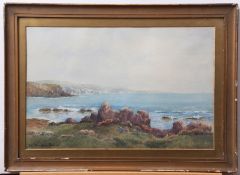 John Beresford-Peirce (20th century), View of Plettenberg Bay, South Africa watercolour, signed
