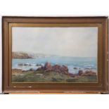 John Beresford-Peirce (20th century), View of Plettenberg Bay, South Africa watercolour, signed