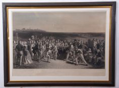 After Charles Lees, engraved by Charles E Wagstaffe, "The Golfers", black and white mezzotint,