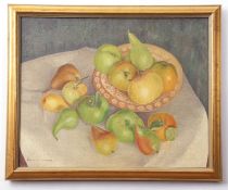 AR Eunice Simeon (20th century), "Newly Gathered" oil on canvas, signed lower left, 39 x 49cm,