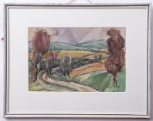 Elsie M Henderson (1880-1967), Landscape, watercolour, signed lower left, 22 x 32cm