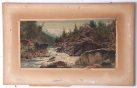 Arthur Croft (1828-1893), Rocky river scene, watercolour, signed and dated 1879 lower right, 20 x