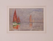 Attributed to Henry Robertson (1848-1930), Sailing Boats, watercolour, 18 x 27cm unframed