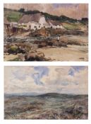 Frederick Stuart Richardson, RI, RWS, RWA, ROI (1855-1934), Moorland scene watercolour, signed lower