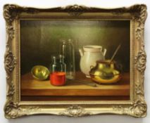Andras Gombar (born 1946), Still Life study oil on panel, signed lower right, 28 x 38cm