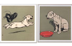 After Cecil Aldin, Dog studies, pair of coloured prints, 21 x 20cm (2)