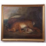 English School (19th century), Still Life study of dead game and hare, oil on canvas, 61 x 74cm