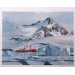 Keith Shackleton, RSMA (1923-2015), "HMS Endurance in the ice", artist's coloured proof, signed