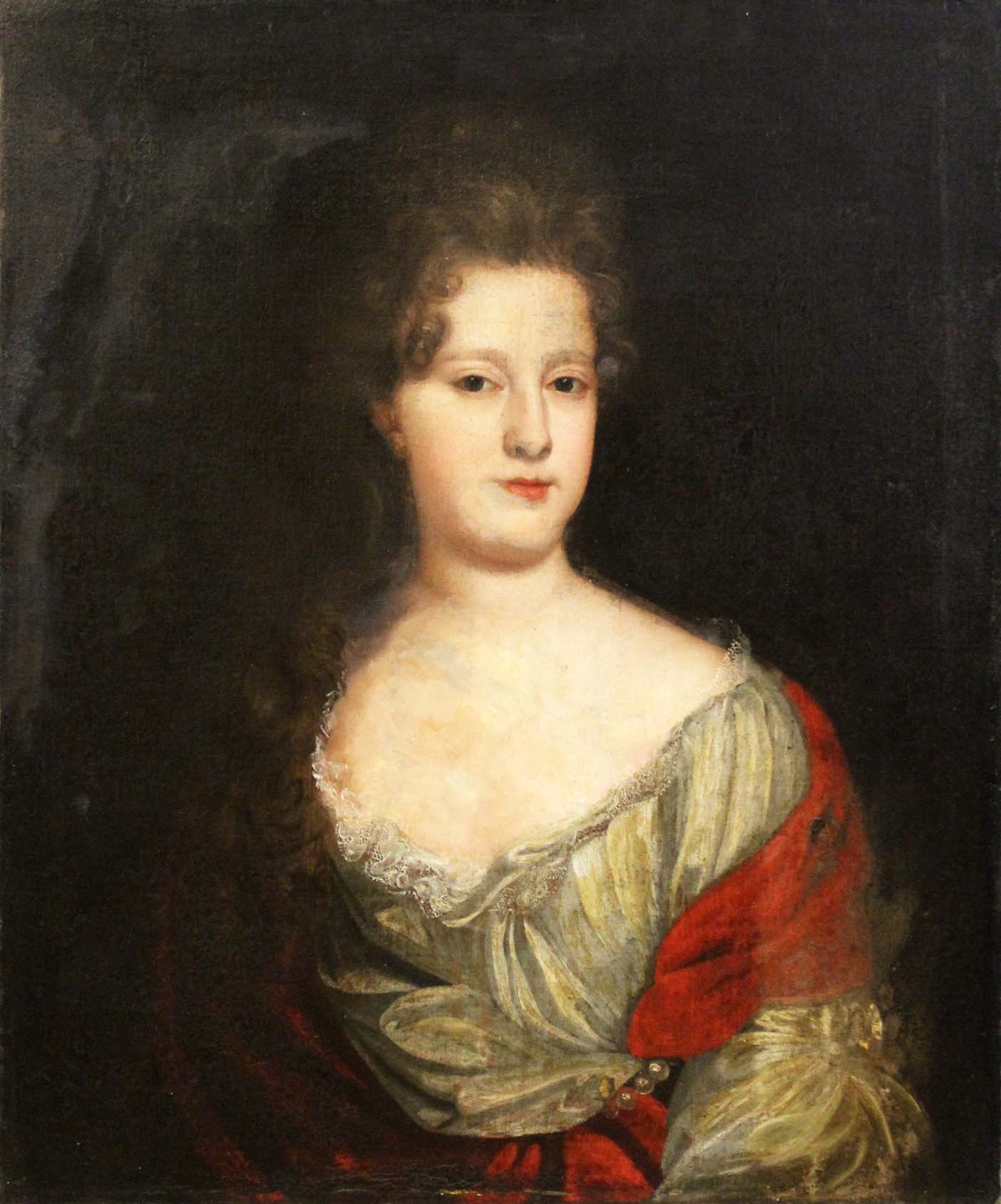 English School (18th century) Portrait of a lady oil on canvas 77 x 64cm, unframed