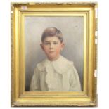 F T Fry (19th/20th century) Portrait of a young boy oil on canvas, signed lower left 52 x 41cm