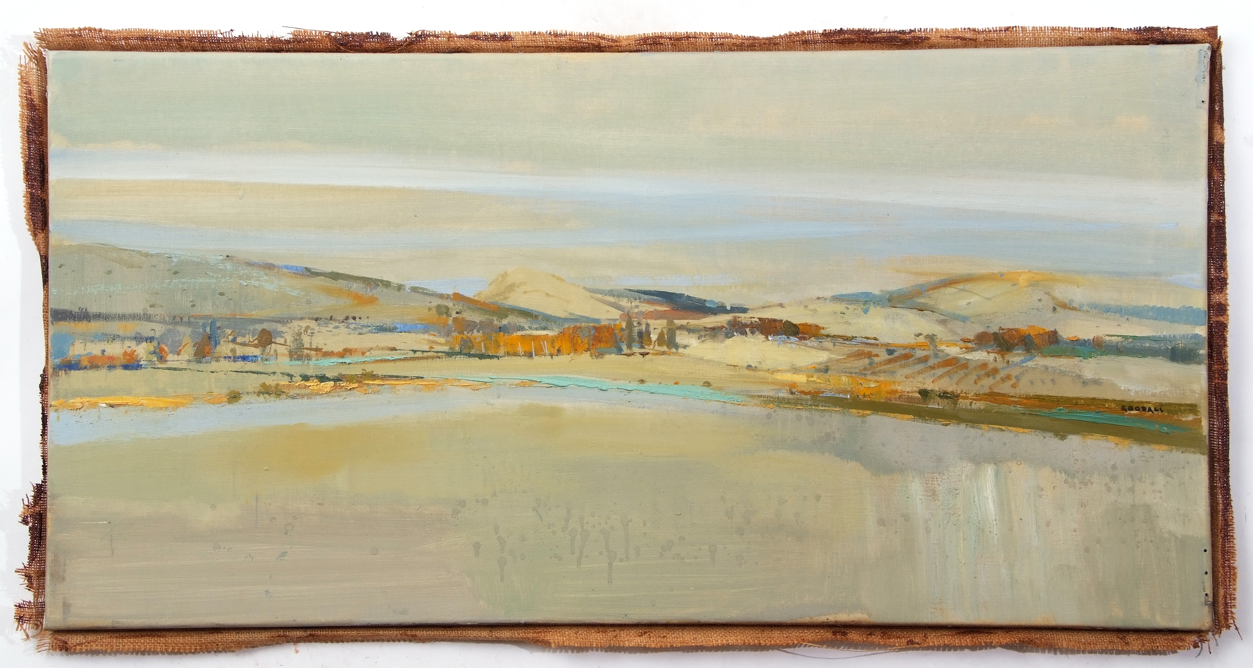 AR Oscar Goodall, RSW (born 1924) Extensive landscape, oil on canvas, signed to right hand side,