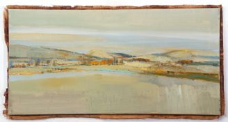 AR Oscar Goodall, RSW (born 1924) Extensive landscape, oil on canvas, signed to right hand side,