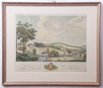 After William Hall, engraved by James Kerr, "Alnwick Castle from the East", hand coloured engraving,