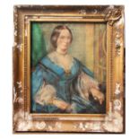 John Taylor (19th century), Portrait of Mrs Plumer of London, pastel, signed, dated 1858 and