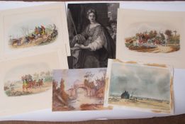 Large portfolio of prints, engravings etc