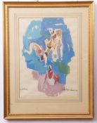 AR Riko Emmerich Mikeska (1903-1983), Figure study, watercolour, signed and dated 67 lower right, 44