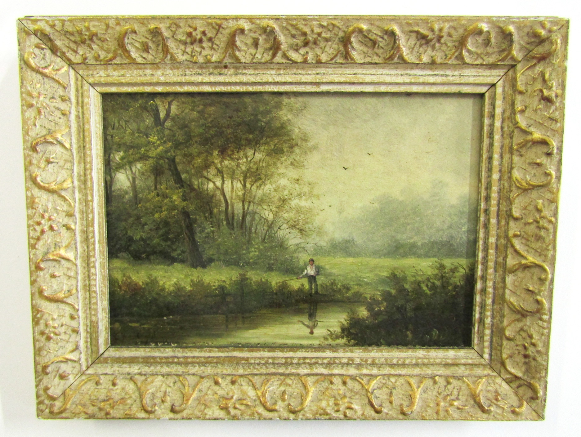 Continental School (19th/20th century) Landscapes with figures pair of oils on panel, both - Image 2 of 2