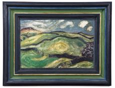 AR Trevor Burgess (contemporary), Landscape, oil on board, signed and dated 86 lower right, 23 x
