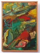 Yunice Belenkie (contemporary), Abstract compositions, pair of oils on panel, 29 x 21cm (2)