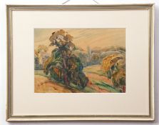 Elsie M Henderson (1880-1967), Landscape, watercolour, signed lower left, 23 x 33cm