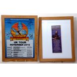 Framed tour programme for Barclay James Harvest with signatures of members of the band, together