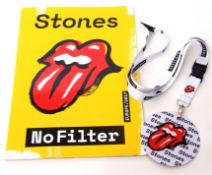 Rolling Stones interest: programme for No Filter tour of Europe 2017 and a No Filter VIP badge (2)