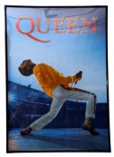 Framed poster of Freddie Mercury. Note: sold on behalf of a local charity