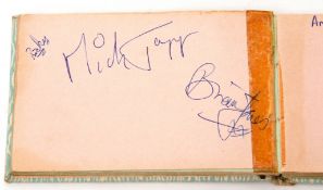 Autograph album, early 1960s, including Mick Jagger and Brian Jones Note: sold on behalf of a