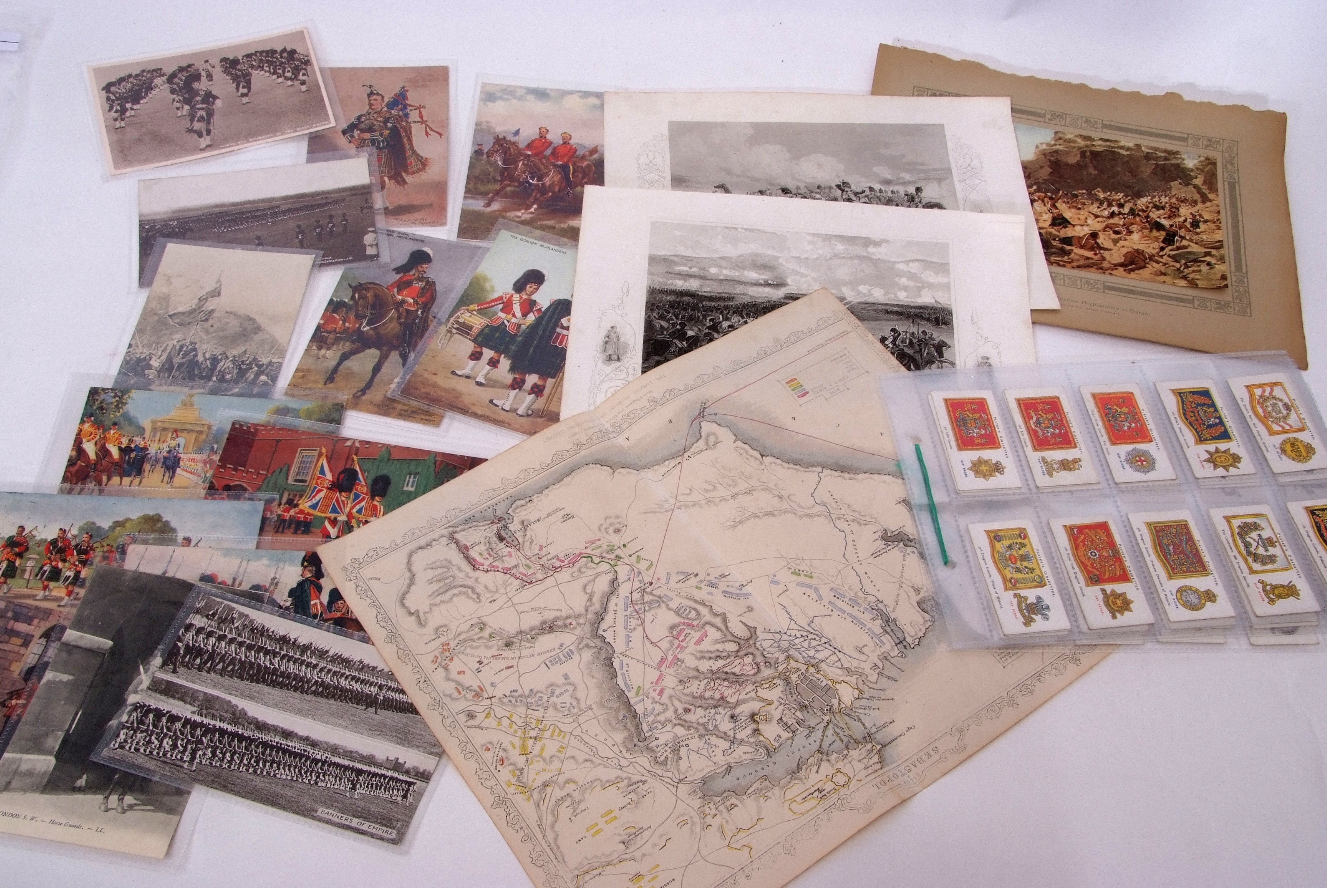 Small quantity of postcards, mainly military, Scottish regiments, Black Watch, Highland Light